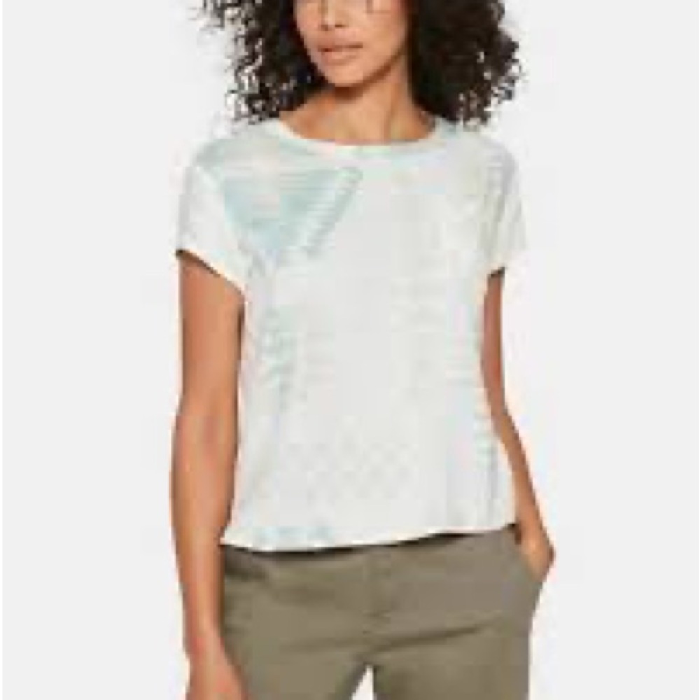 Pendleton White and Light Blue Short Sleeve Tee